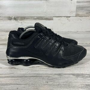 RARE Nike Men's Shox NZ‎ PRM Triple Black Chrome Shoes 536184-001 Size 11